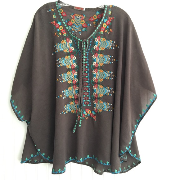Johnny Was Tops - Johnny Was poncho style top SIZE XL
